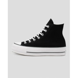 CONVERSE- Womens Chuck Taylor All Star Canvas Lift High Top Black