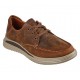 SKECHERS - MENS Dark Brown Leather Casual Comfort Lace Up Shoes - 204473/CDB