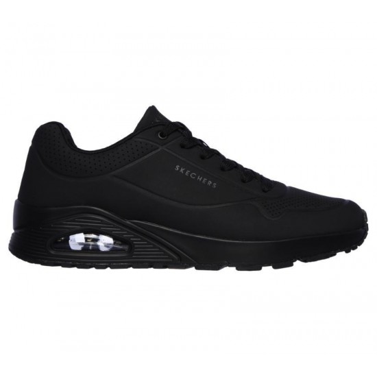 SKECHERS MENS UNO - STAND ON AIR - BLACK/BLACK-52458BBK