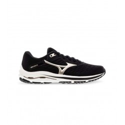 Mizuno Wave Rider 24 Womens Black Platinum Gold Fudge